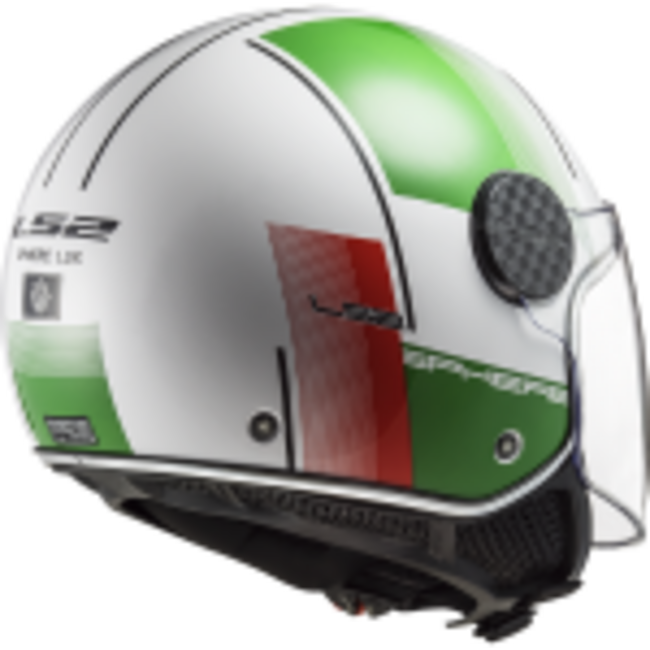 Caschi Jet Verde/bianco/rosso Ls2